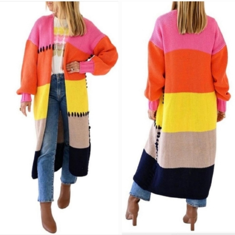 Kerri Rosenthal Alaina Duster Multicolor Cabin Stripe